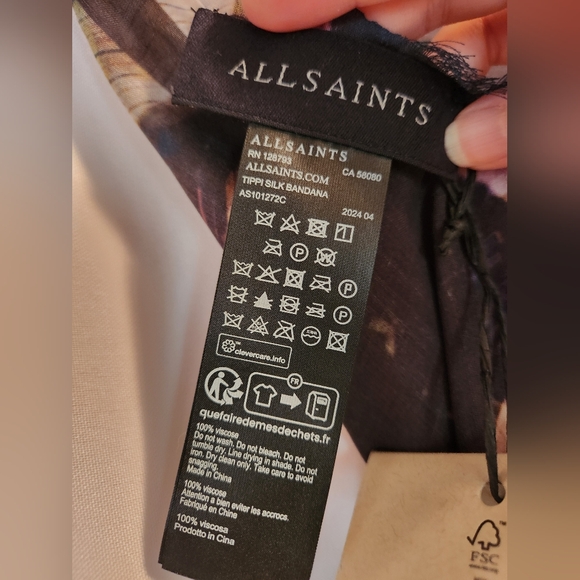 All Saints Floral Scarf - Picture 6 of 8
